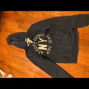 Navy Blue Aeropostale Hoodie- Size Youth L (14)